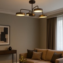 Luna Modern Tasarım Enerji Tasarruflu 4lü LED Avize (3 Renk Işık) Oturma Odası Mutfak Giyinme Odası