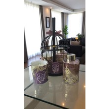 Kafesli Oda Kokusu ve Mum Hediye Seti -  Gül