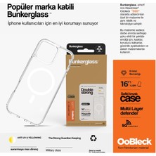 Bunkerglass 15 Pro Magsafe Uyumlu Şeffaf Kılıf