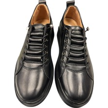 Flies Marka Siyah Lastikli Sneakers Erkek Ayakkabı
