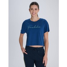 Fenerbahçe Kadın Trend Tişört Modeli Mavi Renk ile Şık ve Rahat Tasarım