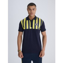 Fenerbahçe Erkek Trıbun Çubuklu Polo TK038EFY02 Renkli Çizgili Tasarım ile Şık Polo