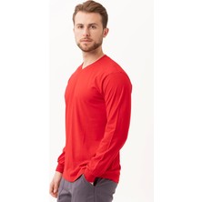 Padus V Yaka Uzun Kollu T-Shirt - Rahat Kesim, Günlük ve Iş Kullanımı Için