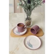 Keramika Elegant Blossoms Violet Kahve Takımı 4 Parça 2 Kişilik 21791