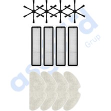 Asgard Grup Dreame D10S, D10S Pro, D9 Max Gen2 Uyumlu 4 Yan Fırça 4 Filtre 4 Mop