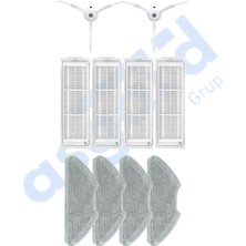 Asgard Grup Xiaomi Mop 2 Pro (MJST1SHW) -Mop 2 Lite Uyumlu 2 Yan Fırça 4 Filtre 4 Mop