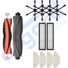 Asgard Grup Dreame D10S, D10S Pro, D9 Max Gen 2 uyumlu 2 Ana Fırça 4 Yan Fırça 2 Filtre 4 Mop