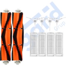 Asgard Grup Xiaomi Mop 2 Pro (MJST1SHW) -Mop 2 Lite Uyumlu 2 Ana Fırça 4 Yan Fırça 4 Filtre