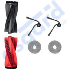 Asgard Grup Roborock Saros 10- Saros 10r Uyumlu 1 Ana Fırça 2 Yan Fırça 2 Mop