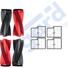 Asgard Grup Roborock Saros 10- Saros 10r Uyumlu 2 Ana Fırça 4 Filtre