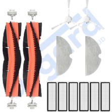 Asgard Grup Xiaomi 1c,2c,mop 2 Uyumlu 2 Ana Fırça 2 Yan Fırça 6 Filtre 2 Mop