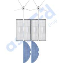 Asgard Grup Roborock S7 ( Plus- Maxv-Maxv Ultra- Pro Ultra ) Uyumlu 2 Yan Fırça 4 Filtre 2 Mop