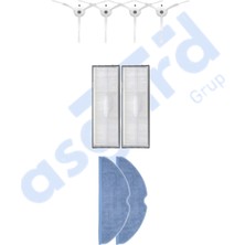 Asgard Grup Roborock S8 , S8+ ,s8 Pro-Pro Ultra Uyumlu 4 Yan Fırça 2 Filtre 2 Mop
