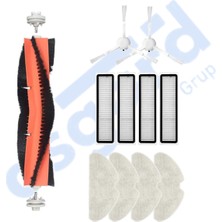 Asgard Grup Dreame D10S, D10S Pro, D9 Max Gen2 Uyumlu 1 Ana Fırça 2 Yan Fırça 4 Filtre 4 Mop