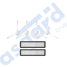 Asgard Grup Dreame D9,d9 MAX,L10 Pro,d9 Pro Uyumlu 4 Yan Fırça 2 Filtre