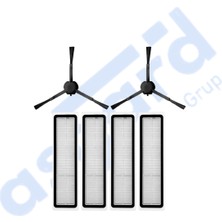 Asgard Grup Dreame D10S, D10S Pro, D9 Max Gen2 Uyumlu 2 Yan Fırça 4 Filtre