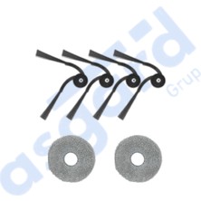 Asgard Grup Saros 10R-Q Revo Curv X Uyumlu 4 Yan Fırça 2 Mop