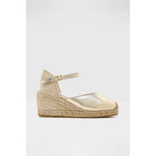 Aldo Plisse-Tr Sandalet Dolgu Sandalet Yüksek Topuklu Sandalet - Sarı