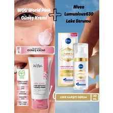 BlissRa Wou World Of Unique Wou Pink Touch Güneş Kremi 50 Ml+Nivea LUMINOUS630 Leke Karşıtı Cilt Serumu 30ML