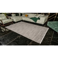 Kreasyon Halı Trendo TR001 Gri Yumuşak Dokulu Salon Mutfak Koridor Oturma Odası Yolluk Halı Makine Halısı
