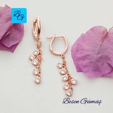 Zirkon Taşlı Salkım Küpe