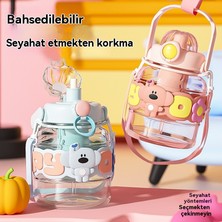 Youxuan 1000ML Büyük Kapasiteli Kızlar Için Büyük Göbek Bardağı Sevimli Yüksek Görünümlü Su Bardağı (Yurt Dışından)