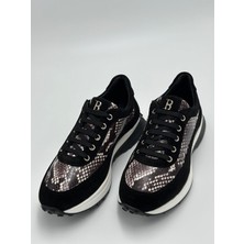 Kadın Hakiki Deri Siyah Sneakers & Spor Ayakkabı