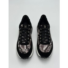 Kadın Hakiki Deri Siyah Sneakers & Spor Ayakkabı