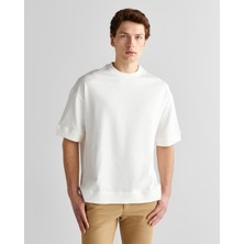 Gant Erkek Krem Orijinal Fit Bisiklet Yaka Logolu T-Shirt 2325142T.113