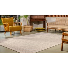 Kreasyon Halı Bravvo BR009 Bej Hav Toz Vermez Salon Mutfak Koridor Oturma Odası Yolluk Dokuma Kilim