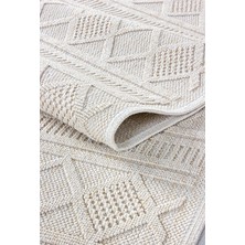 Kreasyon Halı Bravvo BR009 Bej Hav Toz Vermez Salon Mutfak Koridor Oturma Odası Yolluk Dokuma Kilim