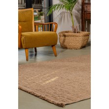 Kreasyon Halı Bravvo BR002 Kahverengi Hav Toz Vermez Salon Mutfak Koridor Oturma Odası Yolluk Dokuma Kilim