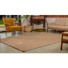 Kreasyon Halı Bravvo BR002 Kahverengi Hav Toz Vermez Salon Mutfak Koridor Oturma Odası Yolluk Dokuma Kilim