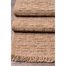 Kreasyon Halı Bravvo BR002 Kahverengi Hav Toz Vermez Salon Mutfak Koridor Oturma Odası Yolluk Dokuma Kilim