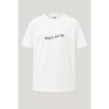 Nirvoda Oversize Boks Brooklyn Baskılı Unisex Tişört