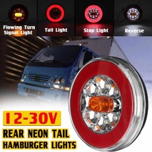 Dadata Yuvarlak LED 4 In 1 Kamyon Kuyruk Lambası 12-24 V Dinamik Kuyruk Dönüş Sinyali Ters Arka Fren Stop Lambası Römork Kamyon Rv Için (Yurt Dışından)
