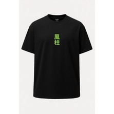 Nirvoda Oversize Sanemi Shinazugawa Demon Slayer Baskılı Unisex Tişört