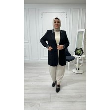 Büyük Beden Tasarım Ribana Detaylı Ceket