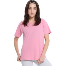 Mine Kadın Pembe Günlük Stil T-Shirt 25YK018-PMBE
