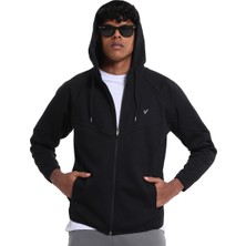 Asago Erkek Siyah Koşu Eşofman Üstü 25YE004-SYH