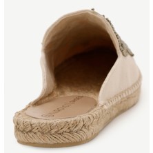 Yaprak Desenli Espadril Terlik