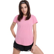 Sendai Kadın Pembe Günlük Stil T-Shirt 25YK013-PMBE