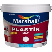 Marshall Plastik Mat Iç Cephe Boyası Islak Kum 2,5 Lt (3,5 Kg)