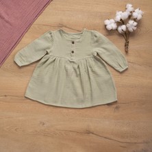 Sare Baby Müslin Yazlık Bebek Elbisesi