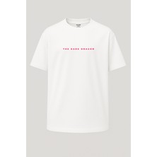Nirvoda Oversize The Dark Dragon Ejderha Baskılı Unisex Tişört