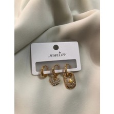 3lü Gold Küpe