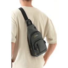 USB Cıkıslı Su Gecirmez Çapraz Askılı Göğüs ve Sırt Çantası, Günlük Body Bag Unisex Çanta