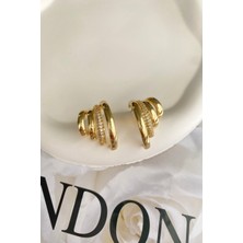 Kadın Küpe Özel Tasarım Kaburga Model Küpe