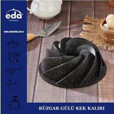 Eda Rüzgar Gülü Kek Kalıbı Siyah ZK-930 Yüksek Isı Dayanımlı Yapışmaz Kaplama Özellikli