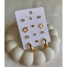 Kadın Küpe 12'li Bang Hafif Burgu Küpe